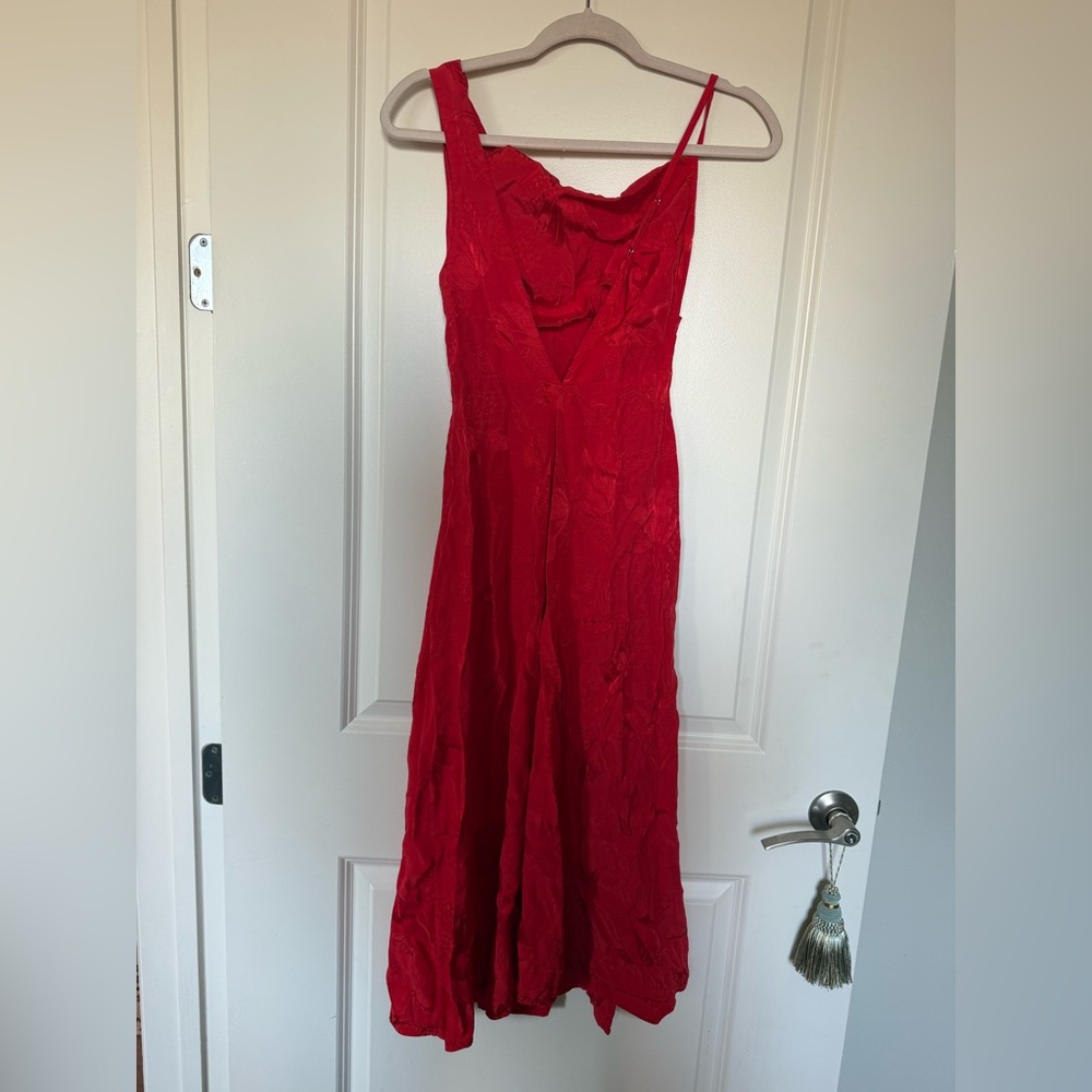 For Love & Lemons Ilana Midi Dress in Red / Size S - Picture 5 of 6
